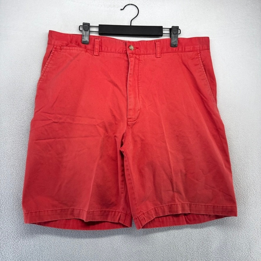 Vintage Ralph Lauren Shorts Mens 36 Red Baggy Polo Chino Flat Front 90s Twill 9"